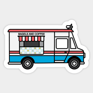 Bagel & Coffee Truck. Sticker